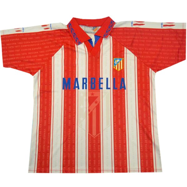 Heimtrikot Thailand Atlético Madrid Retro 1995 1996 Rote Günstige Fußballtrikots